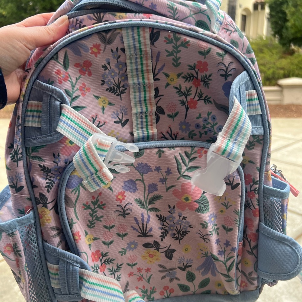 Pottery Barn Kids x Rifle Co Floral Kids Backpack - Pink and Blue